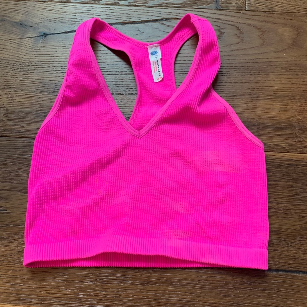 Hot pink free people crop top🔥